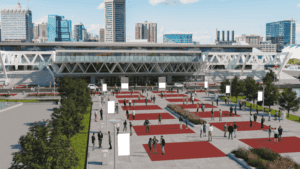 vfairs outdoor event 3D venue for hybrid events