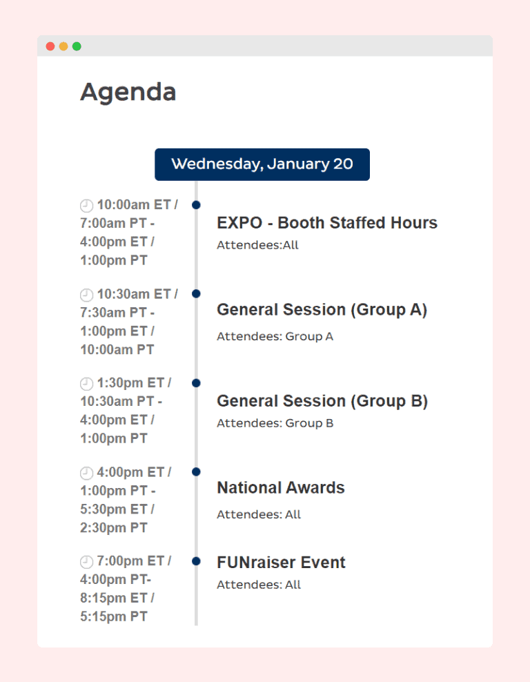 Event Agenda